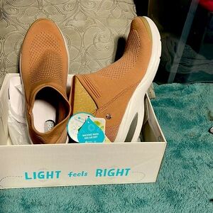 Soft light and new ladies shoes